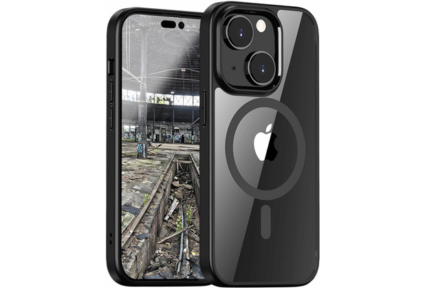 JT Berlin BackCase Pankow Hybrid MagSafe, Apple iPhone 15 Plus, schwarz/transparent, 11041