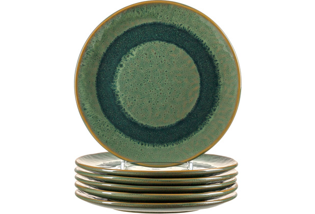 Leonardo Matera Keramikteller grün 6er-Set cm 22,5