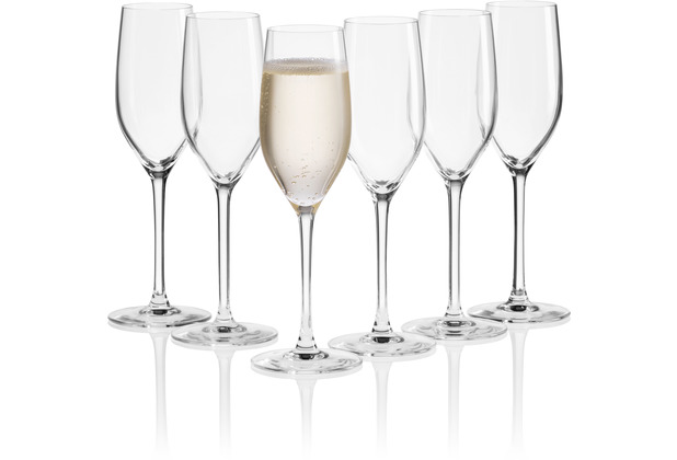 Mäser IL PREMIO Champagner Set, cl Kristallglas, und Prosecco 17 aus Kristallgläser Sekt, für 6er Transparent Schampus, Schaumwein, Sektglas Sektgläser Gläser mit Moussierpunkt