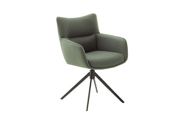 MCA furniture LIMONE 2 in 2er Schwarz olivegrün Set, lackiert, matt Gestell