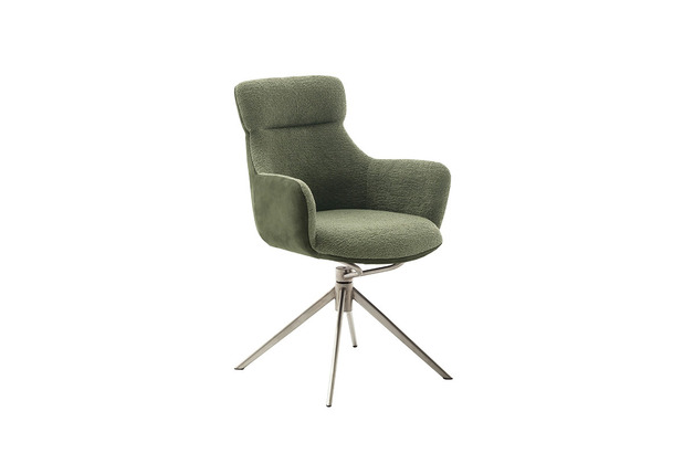 MCA furniture mit lackiert olive Set Gestell Edelstahl PELION Armlehne, gebürstet 2er