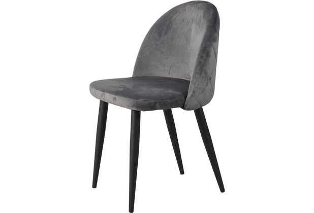 2er-Set Stuhl, SIT&CHAIRS schwarz, Bezug Gestell dunkelgrau SIT