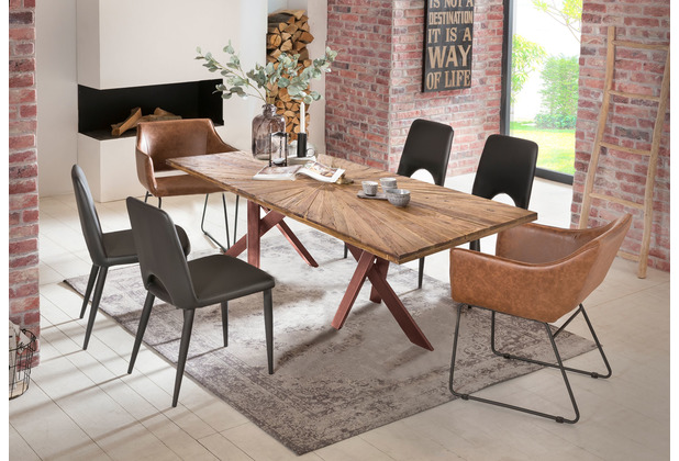 SIT TABLES & CO Teak, recyceltes cm Platte 200x100 Gestell antikbraun Tisch