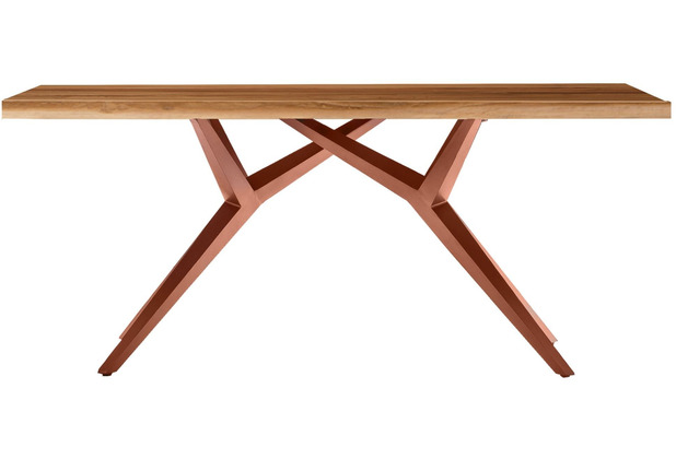 Tisch Gestell braunes SIT & extravagantes CO natur, 200x100 cm Platte Teak TABLES